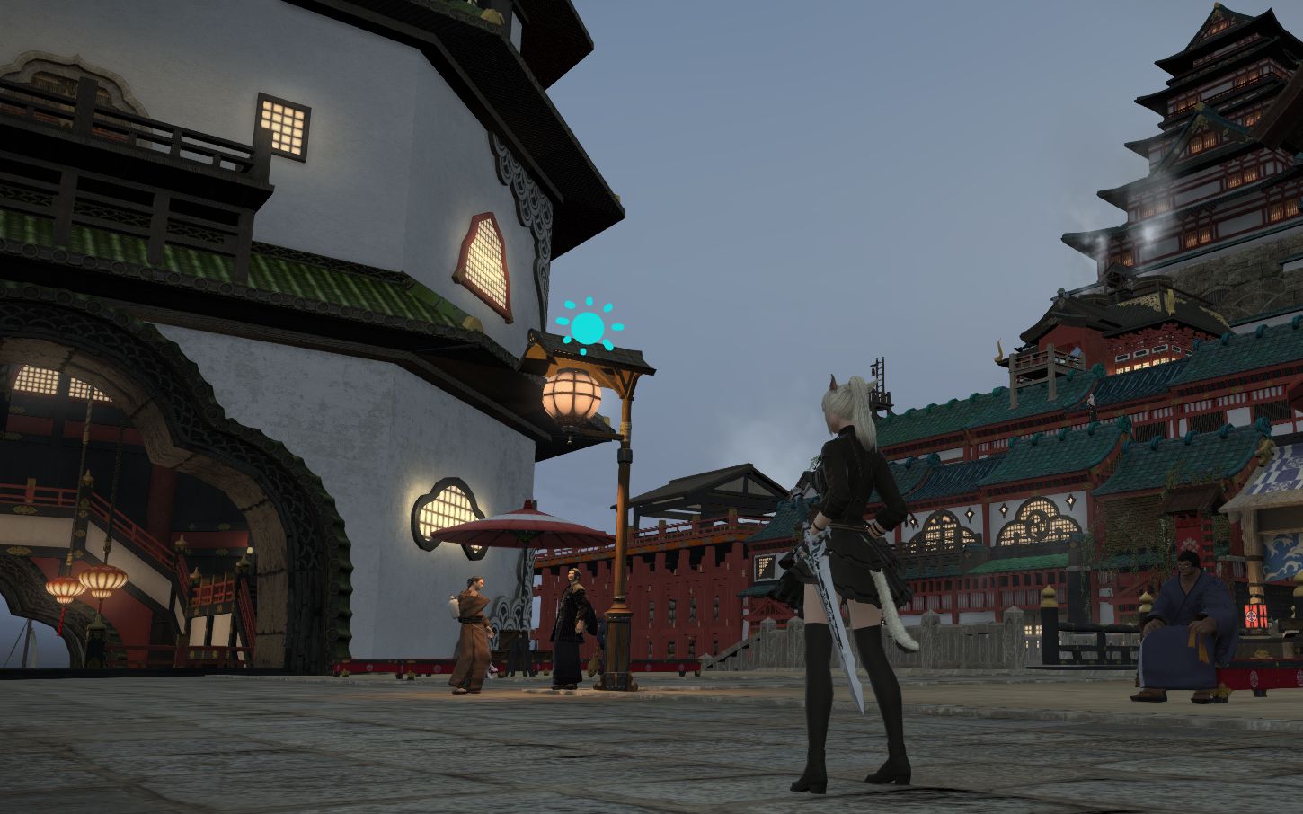 【ff14】黄金港潮风亭 爬楼 跳楼流程 [ 修理工灯柱探索点 ]