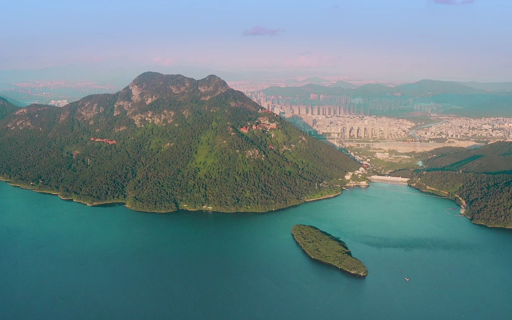 航拍福清石竹湖_哔哩哔哩_bilibili