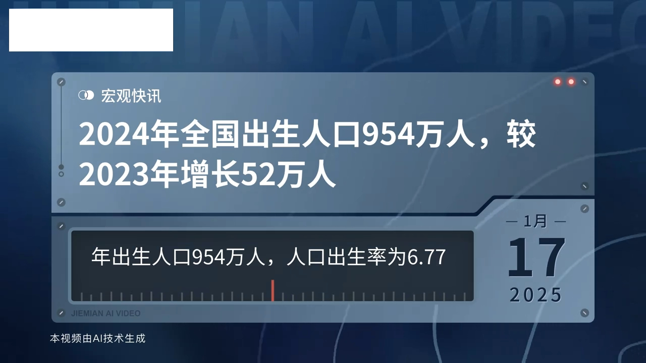 2024年我国出生人口公布,954万哔哩哔哩bilibili