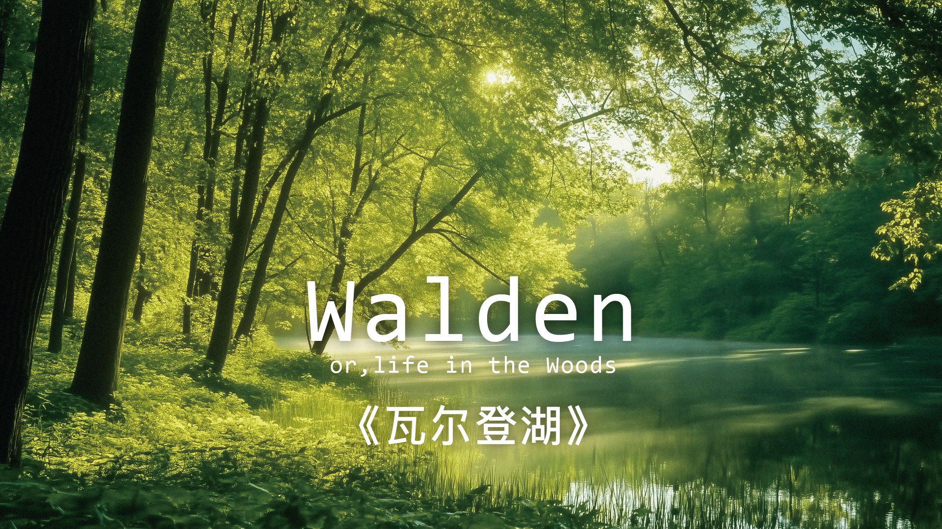 『用ai描绘文学』系列·第一集|《瓦尔登湖》春夏
