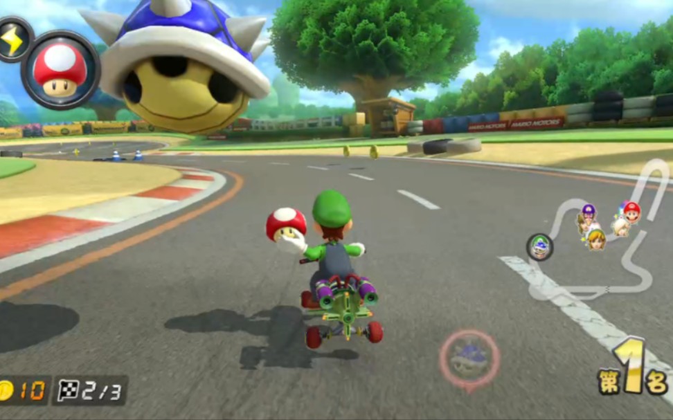 【马里奥赛车】第一次成功用蘑菇躲蓝龟