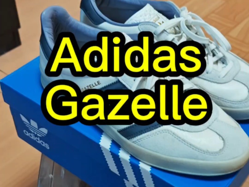 复古板鞋开箱Adidas gazelle藏青蓝哔哩哔哩bilibili