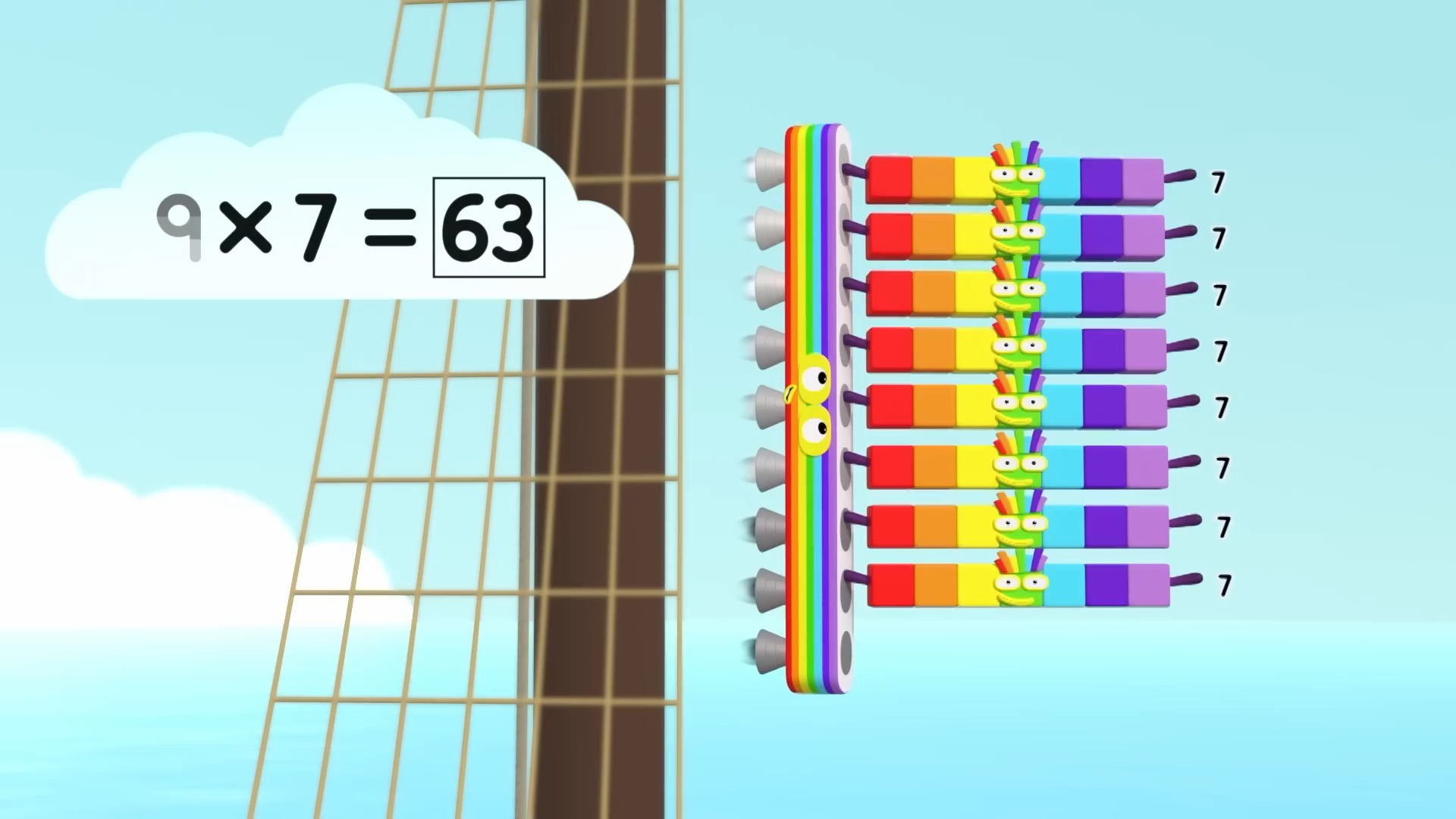 [图]Numberblocks数字积木第七季第九集 航行七海 Sail the Seven Seas  乘法表