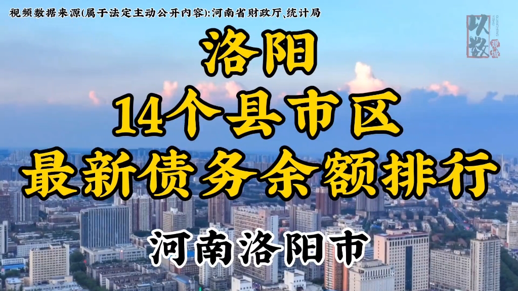 河南省洛阳市下辖14个县市区最新债务余额排行,发掘城市数据,洞察别样河南省洛阳市哔哩哔哩bilibili