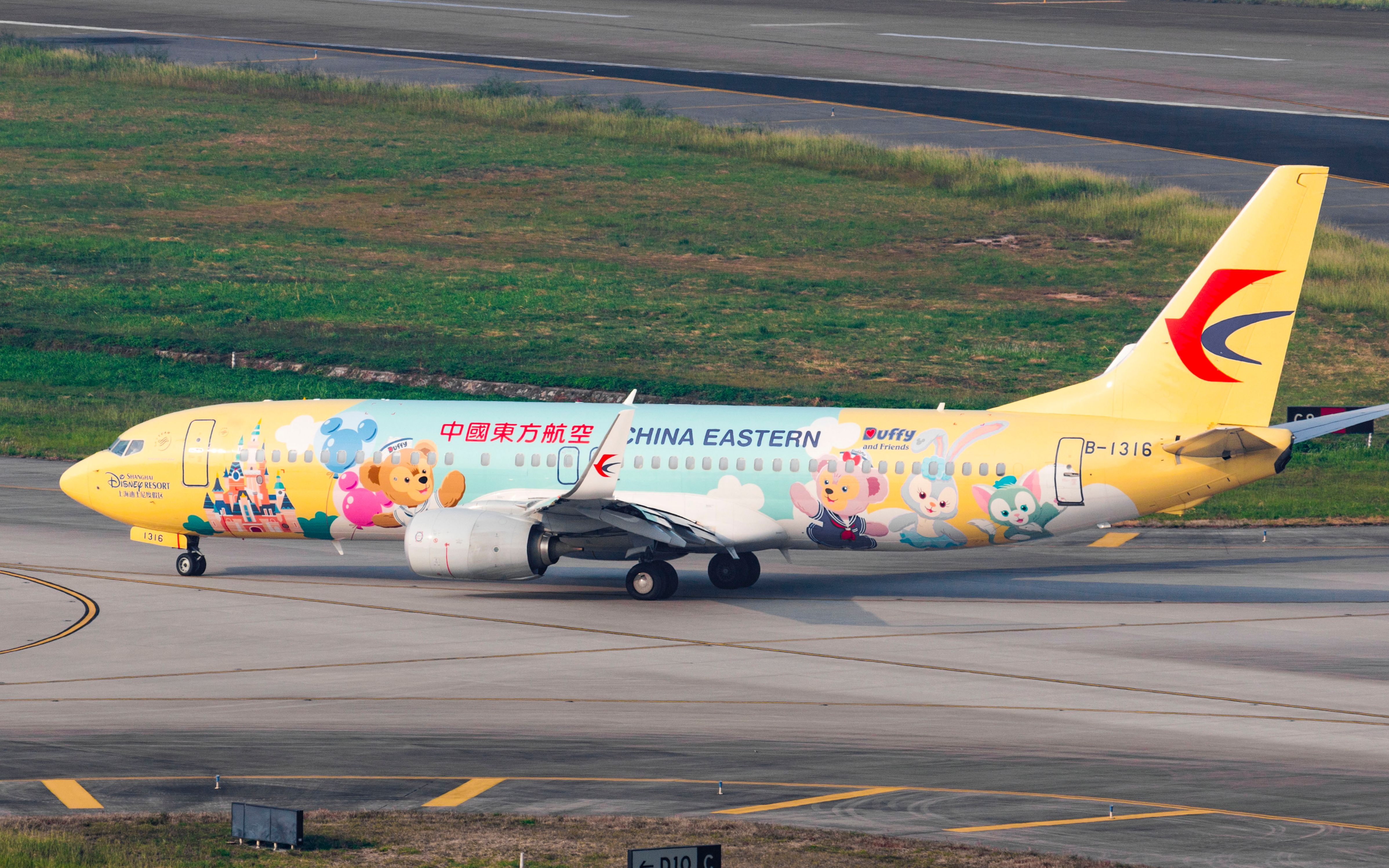 活动作品东航小可爱达菲熊上航787完美降落深圳