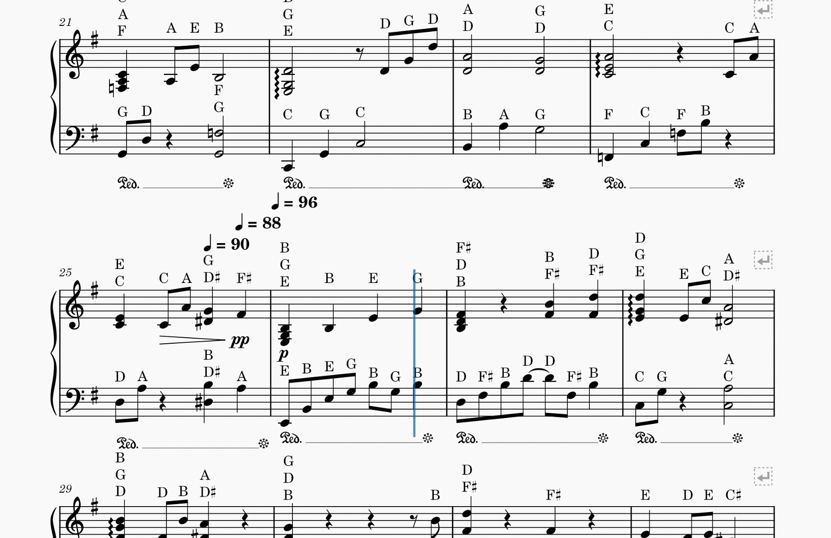 [musescore 4]你给我听好 - 陈奕迅 钢琴伴奏