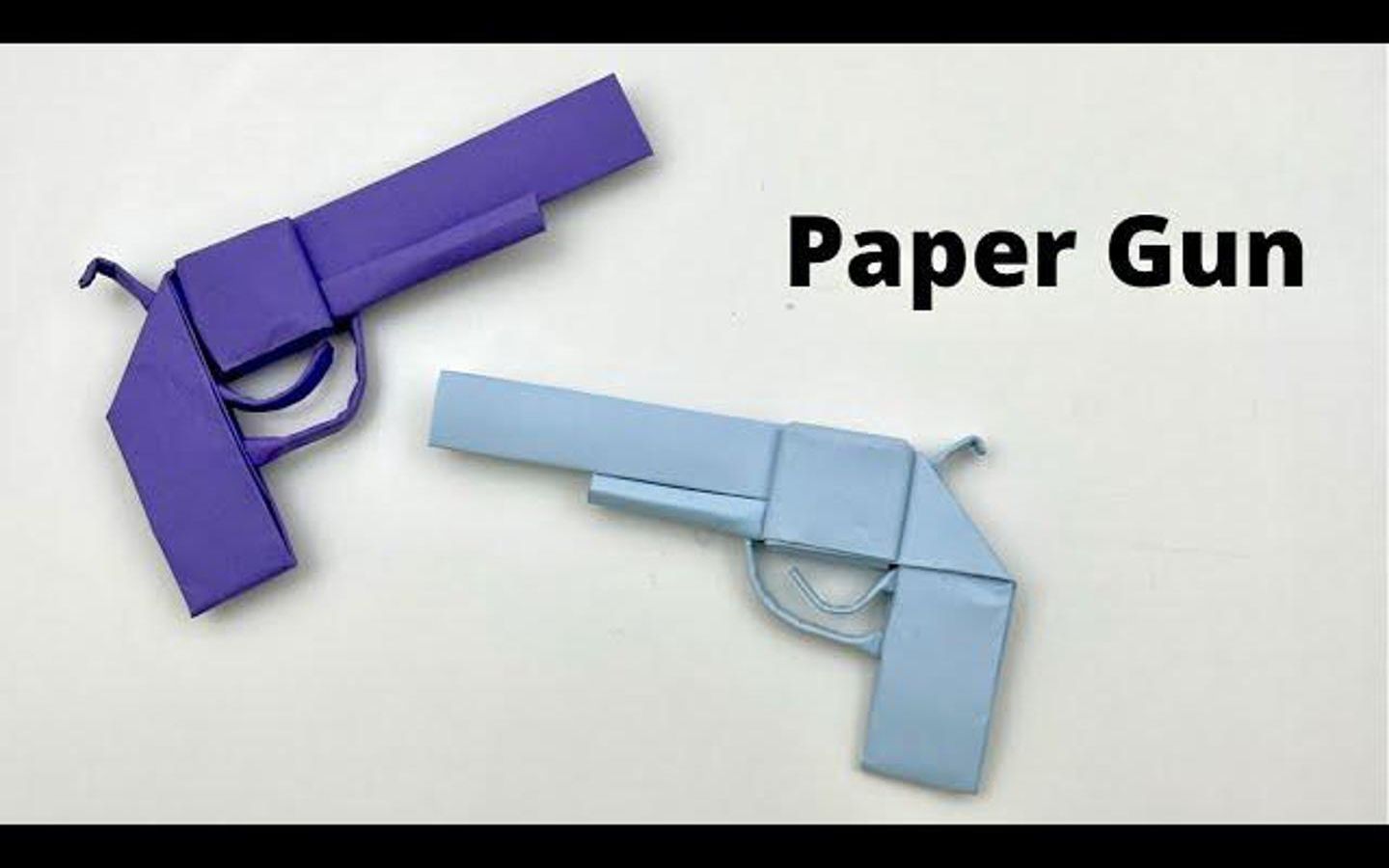 用一张纸折的纸枪图片