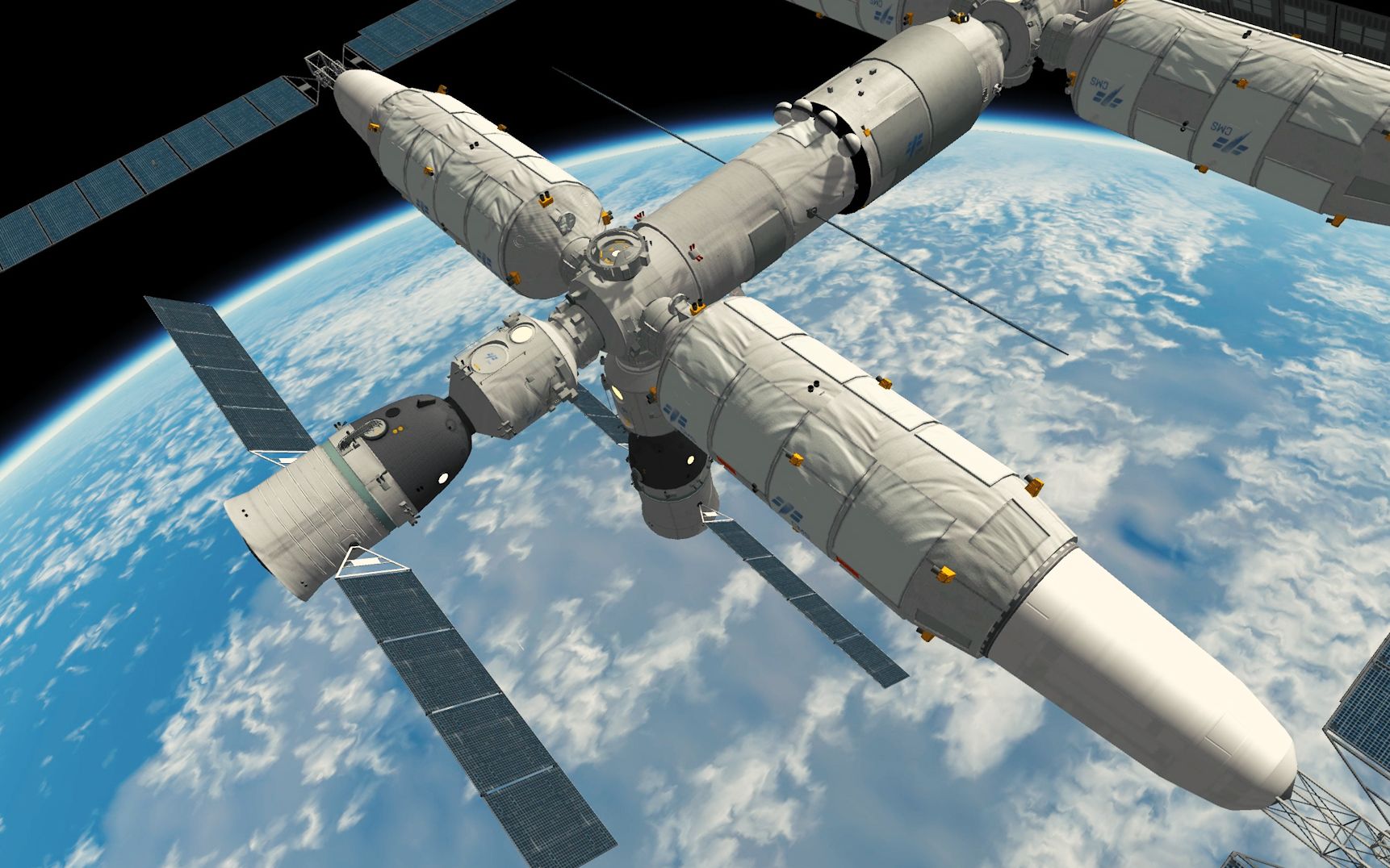 中国未来空间站建造过程