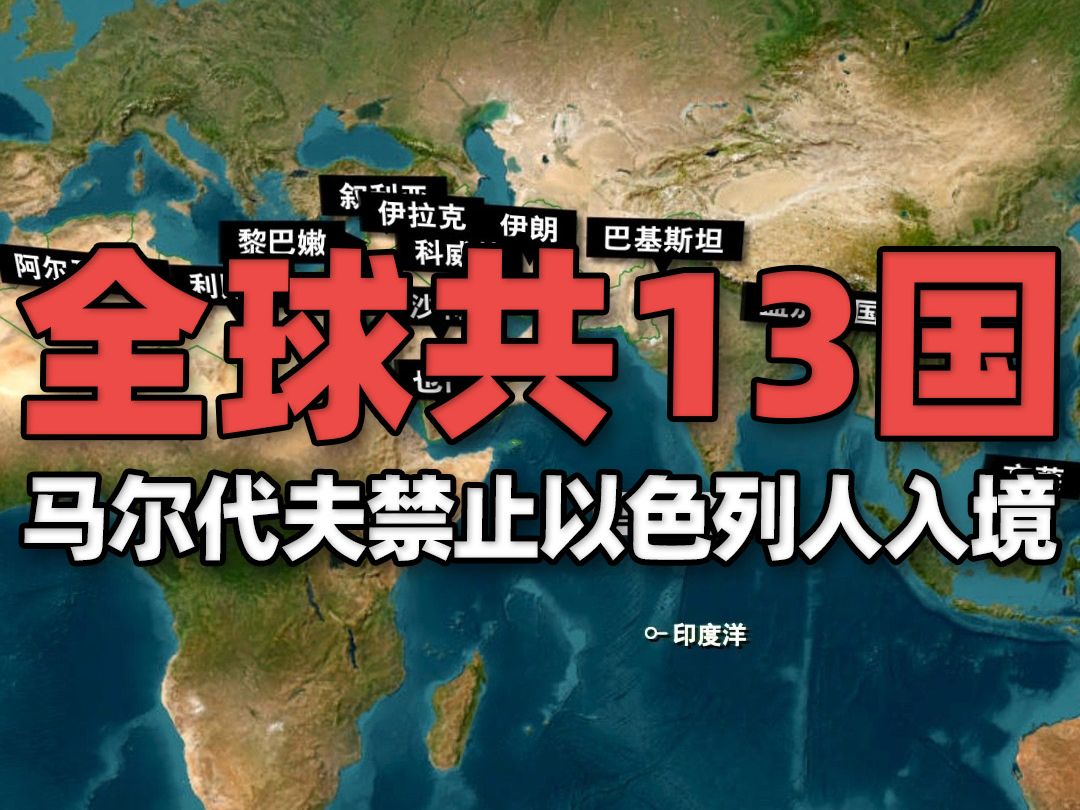 马尔代夫禁止以色列人入境,全球13国拒绝以色列护照持有者踏足哔哩哔哩bilibili