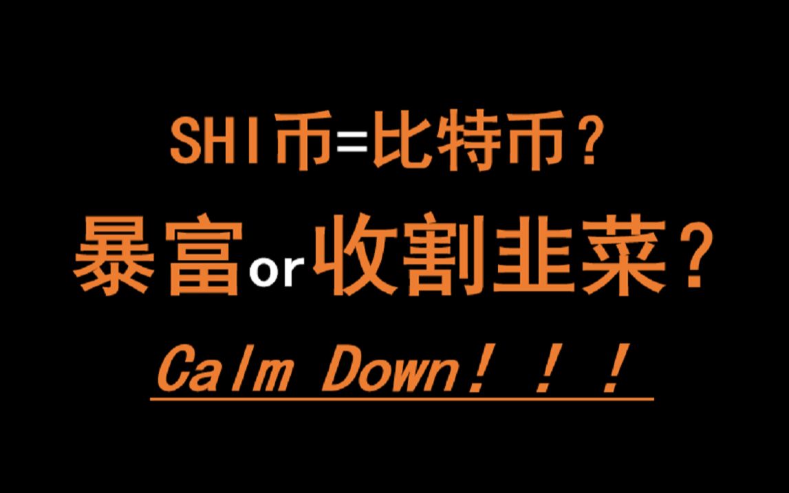 比特币?狗狗币?SHI币?造富机器or收割韭菜?冲进去之前听我讲一讲!!!哔哩哔哩bilibili