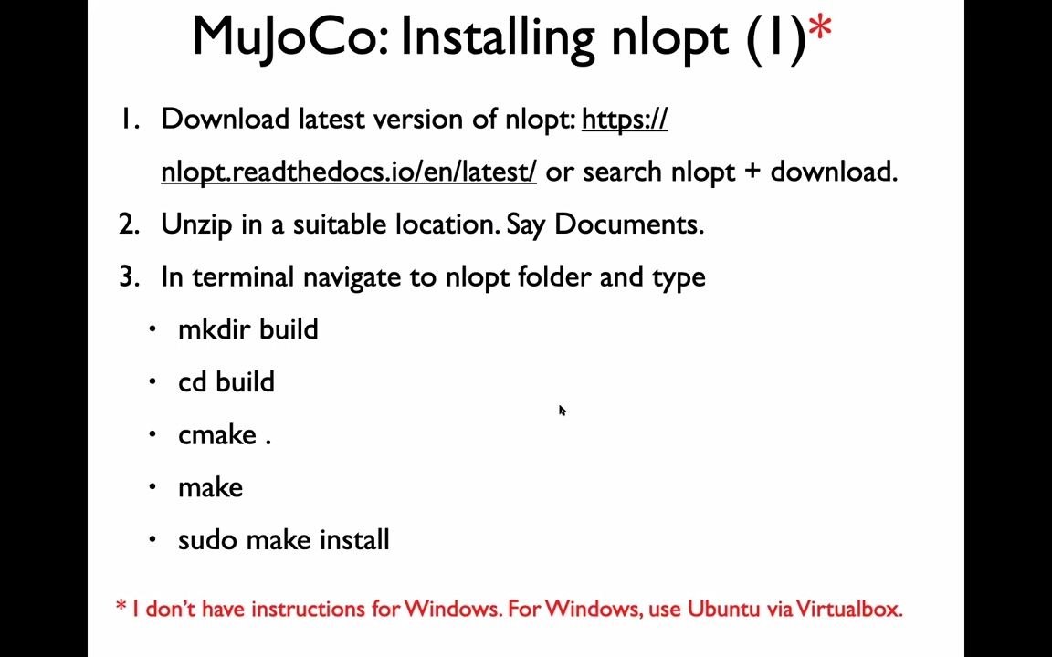 MuJoCo Lec10 Install and run nonlinear optimization software NLOPT (Spring 2022哔哩哔哩bilibili