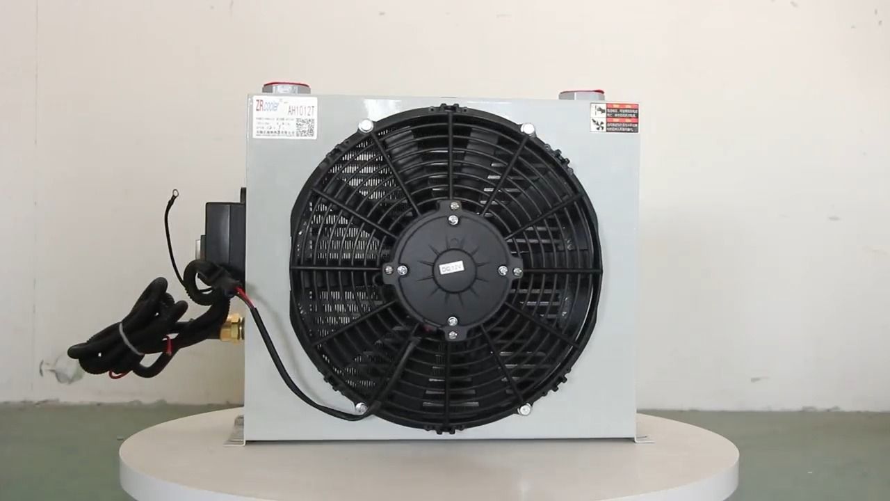 zrcooler正瑞换热器ah1012t-cd带温控器的液压油风冷却器散热器换热器