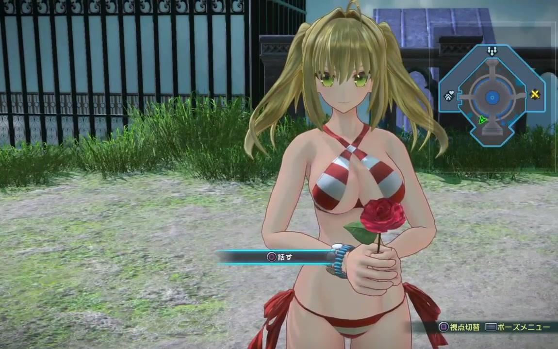 【fate-extella link】尼禄穿泳装卖萌!简直犯规!_哔哩哔哩_bilibili