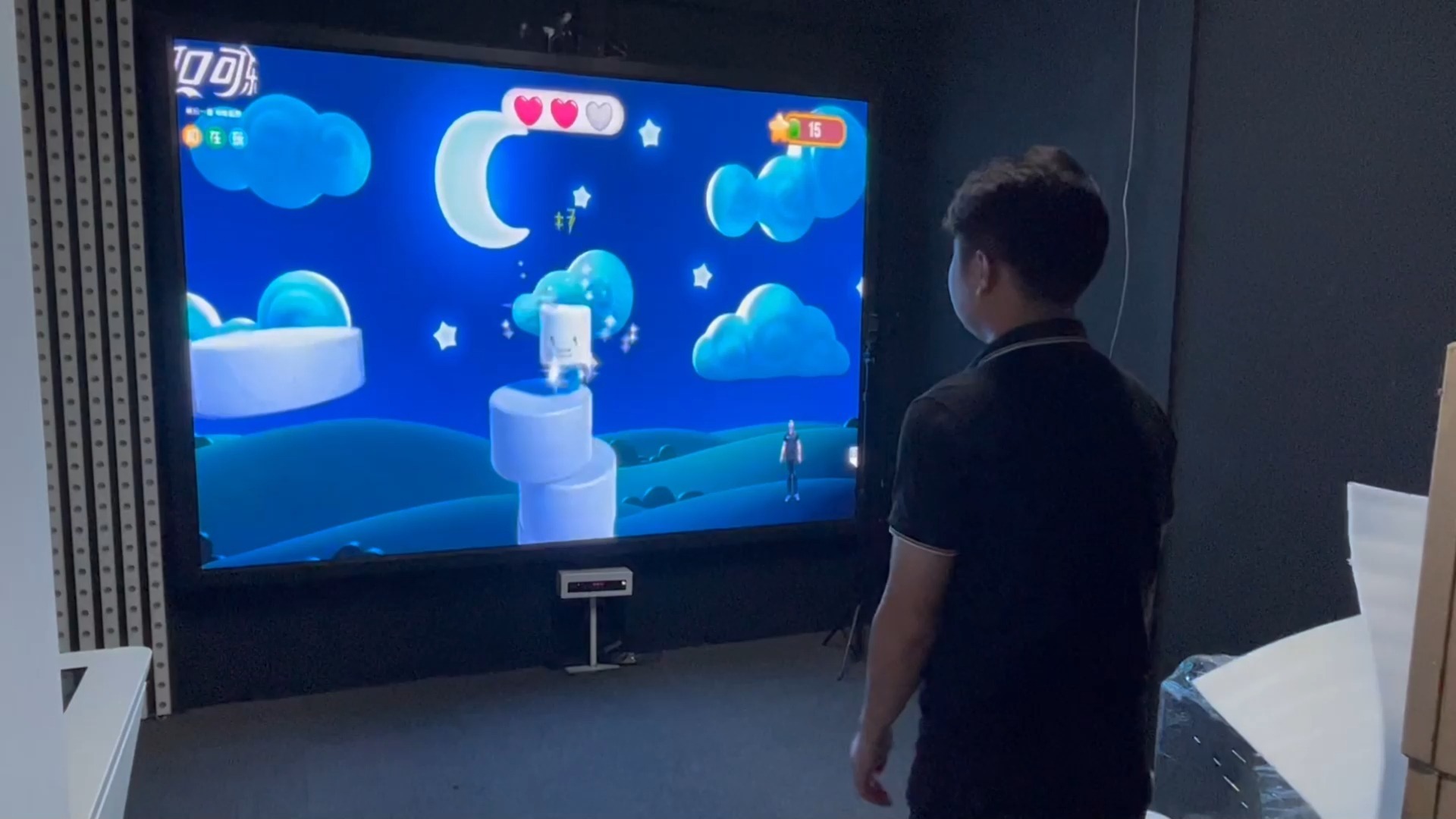 体感叠叠乐互动游戏,大屏体感互动游戏,适用于商场游乐场活动展会