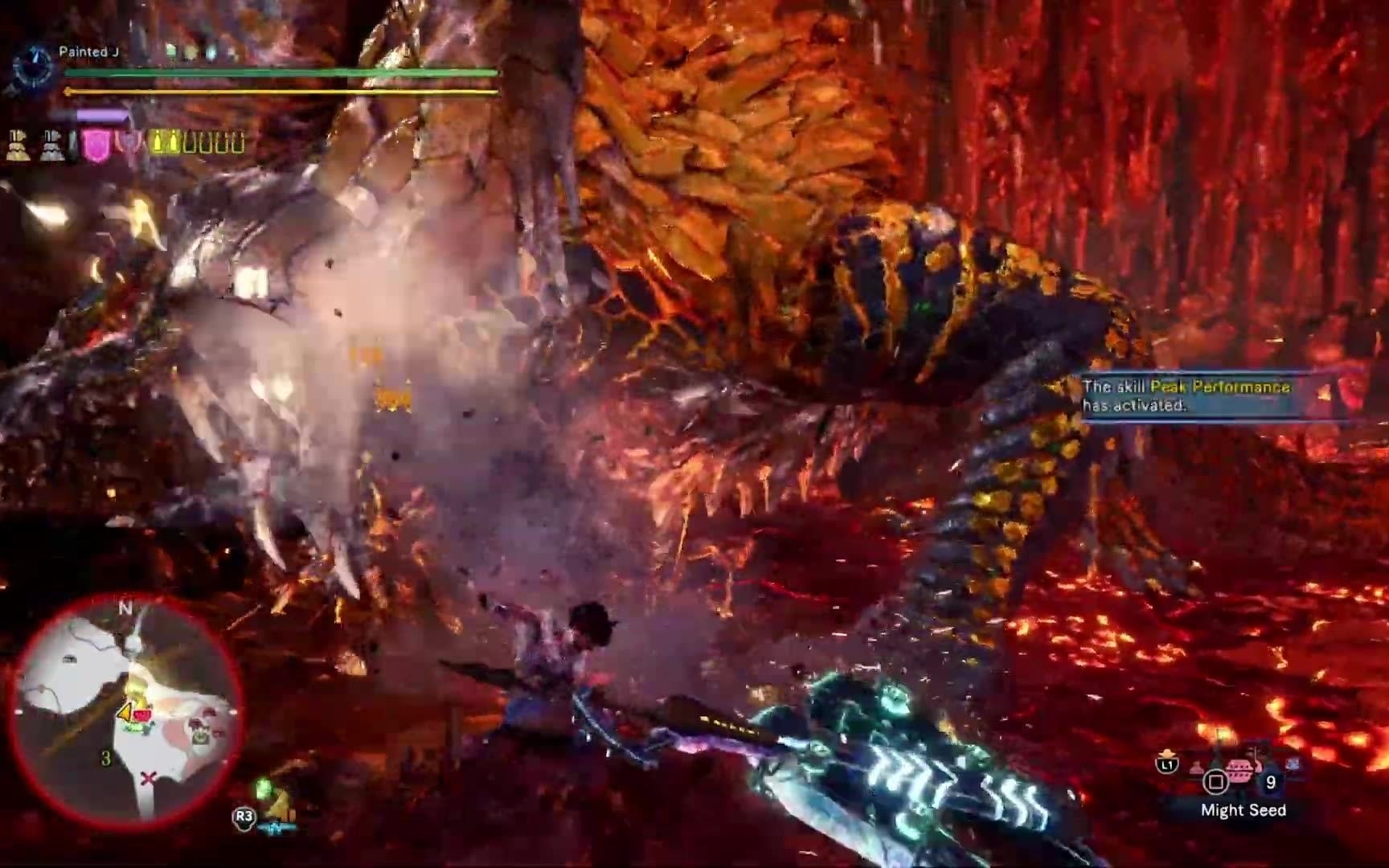 【mhwi】黑龙盾斧 绚辉龙 6分49秒 ta规则 【by: painted j】