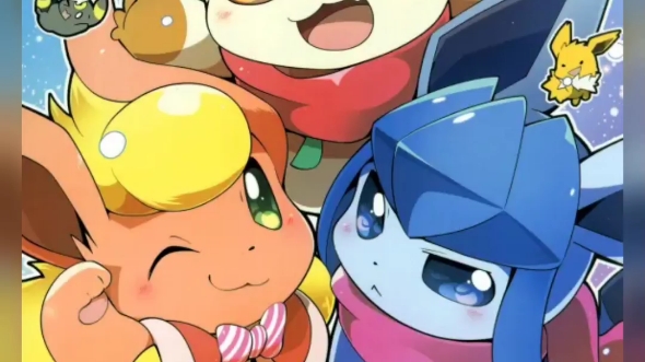 玩雪的伊布一家(搬运)