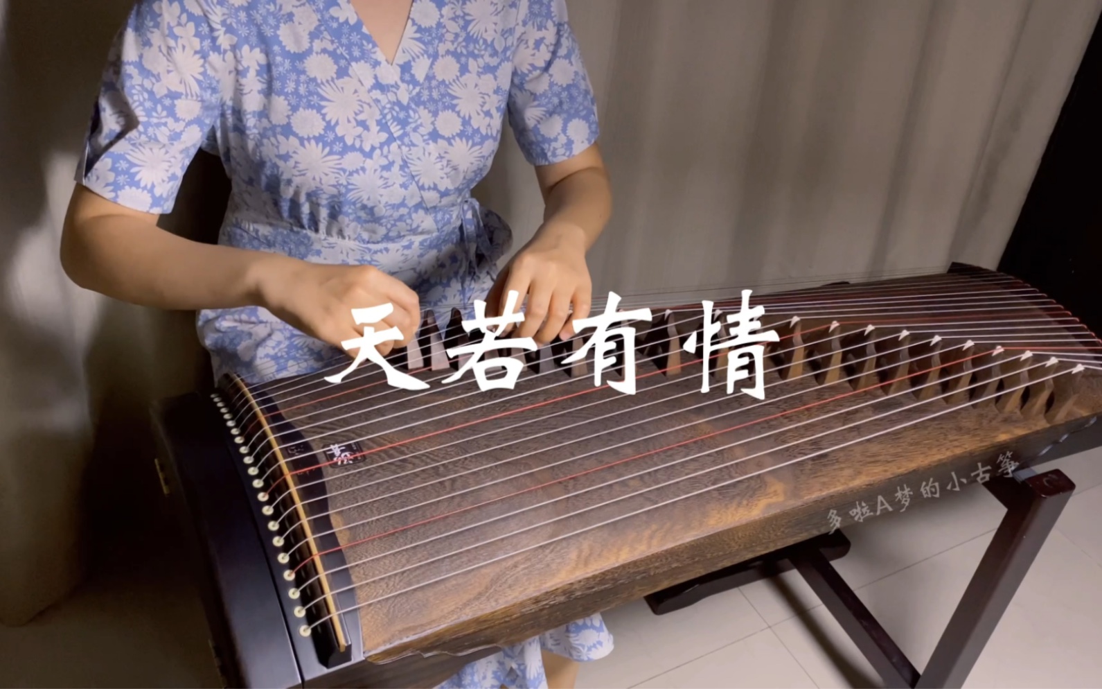 【古筝】《天若有情》纯筝翻奏,深情古风(附谱)-多啦A梦的小古筝-多啦A梦的小古筝-哔哩哔哩视频