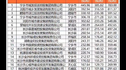 2022湖南省县级城投负债100强,其实还是有不少优质县级城投的哔哩哔哩bilibili