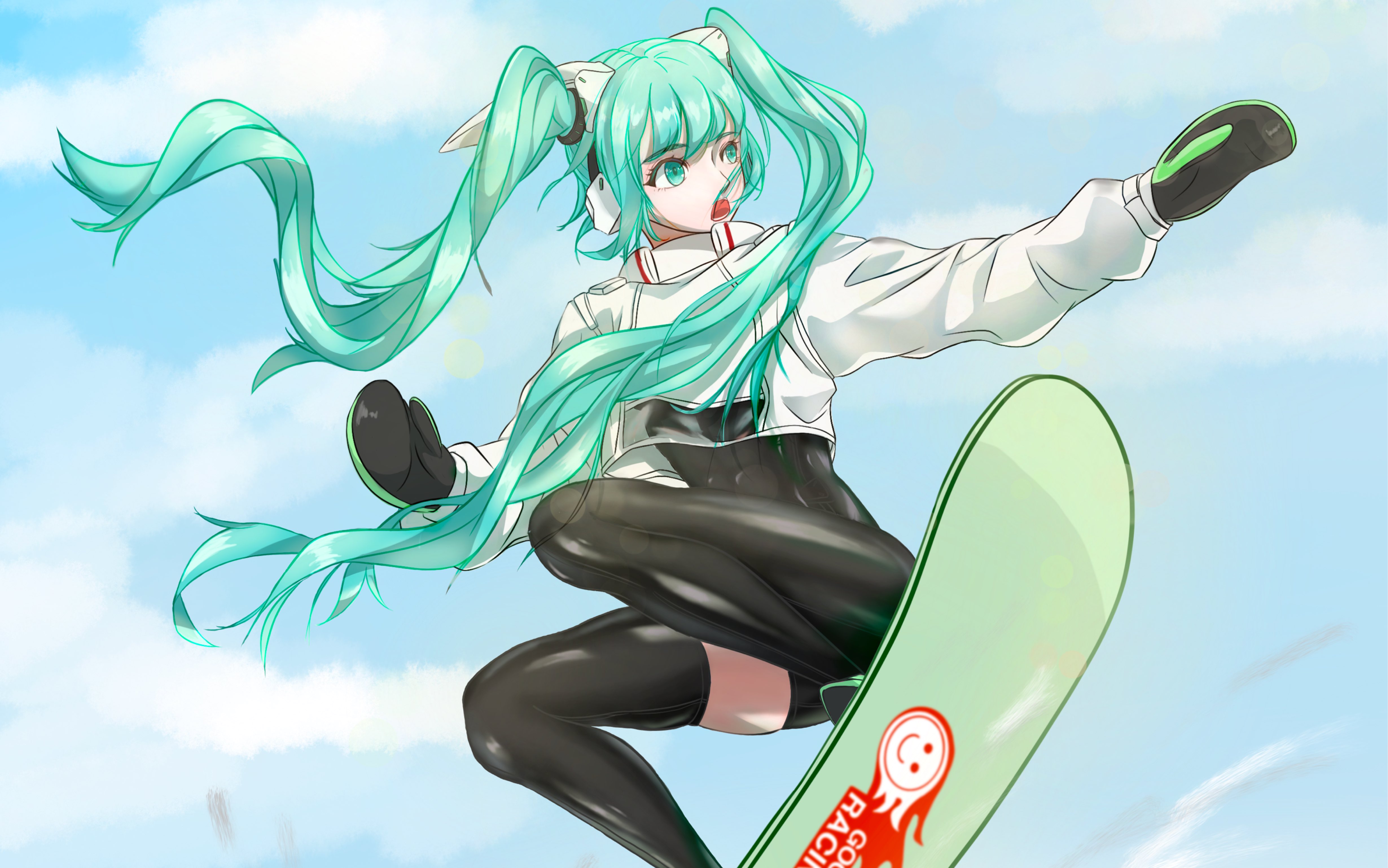 穿着赛车服去滑雪的屑初音(初次尝试原创)(害怕)