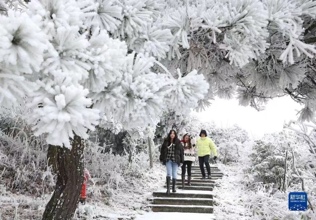 湖南衡阳:雪后南岳衡山——受连日来降温的影响,湖南省衡阳市南岳衡山风景区迎来降雪,大地银装素裹.哔哩哔哩bilibili