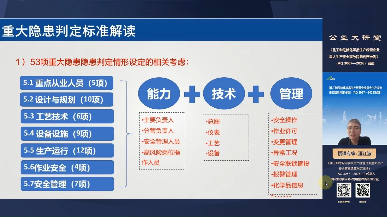 《化工和危险化学品生产经营企业重大生产安全事故隐患判定准则》（AQ+3067—2026）解读