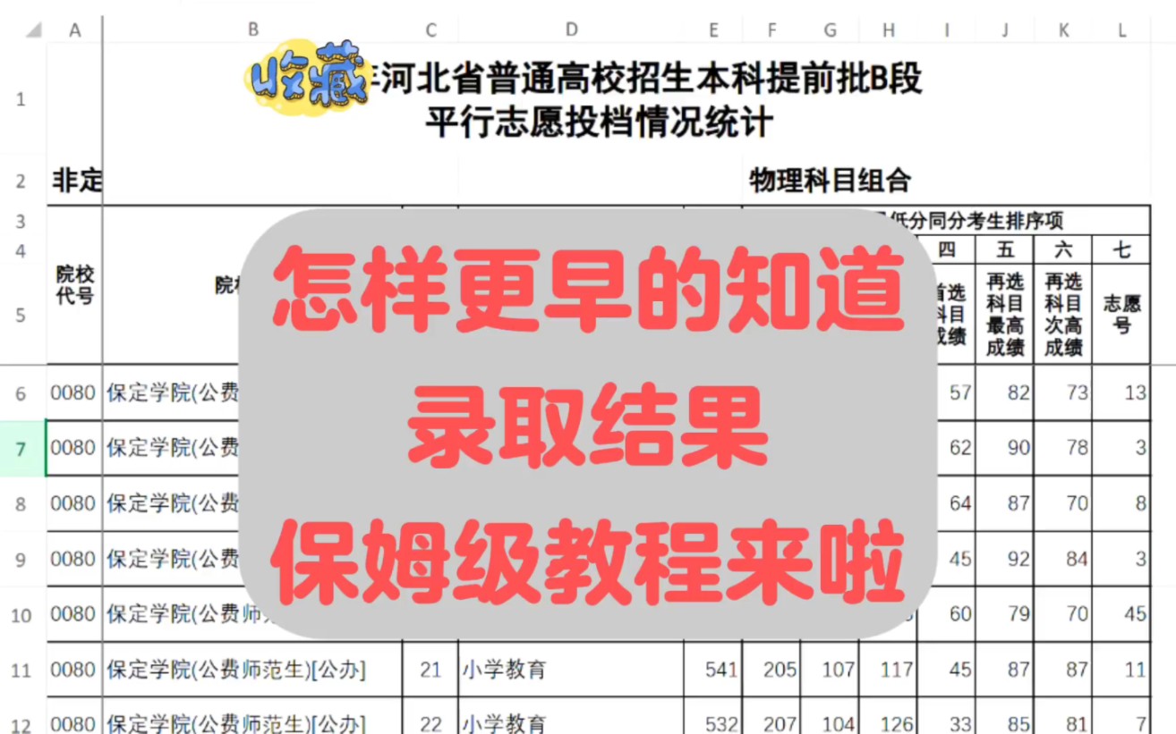 河北省24年本科批,想更早知道录取结果,手把手教你核对投档线哔哩哔哩bilibili