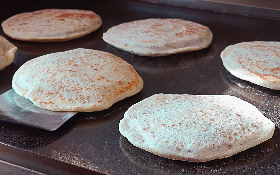 糖饼,韩国传统甜煎饼 - 韩国街头小吃, 韩国美食