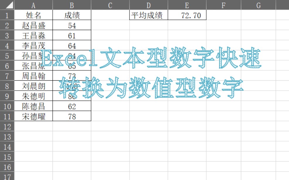 Excel文本型数字快速转换为数值型数字哔哩哔哩bilibili