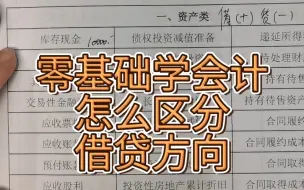 下载视频: 怎么区分借贷方向？