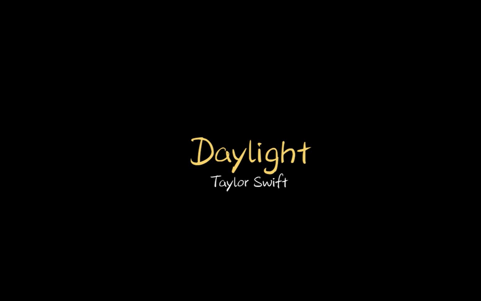 3D音效 | 中英字幕纯享 | Taylor Swift | Daylight哔哩哔哩bilibili