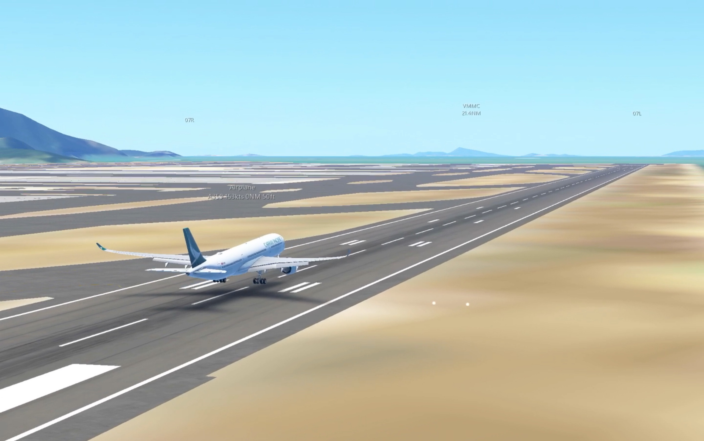 if—香港国泰航空a350-900落地香港赤鱲角机场(vhhh)