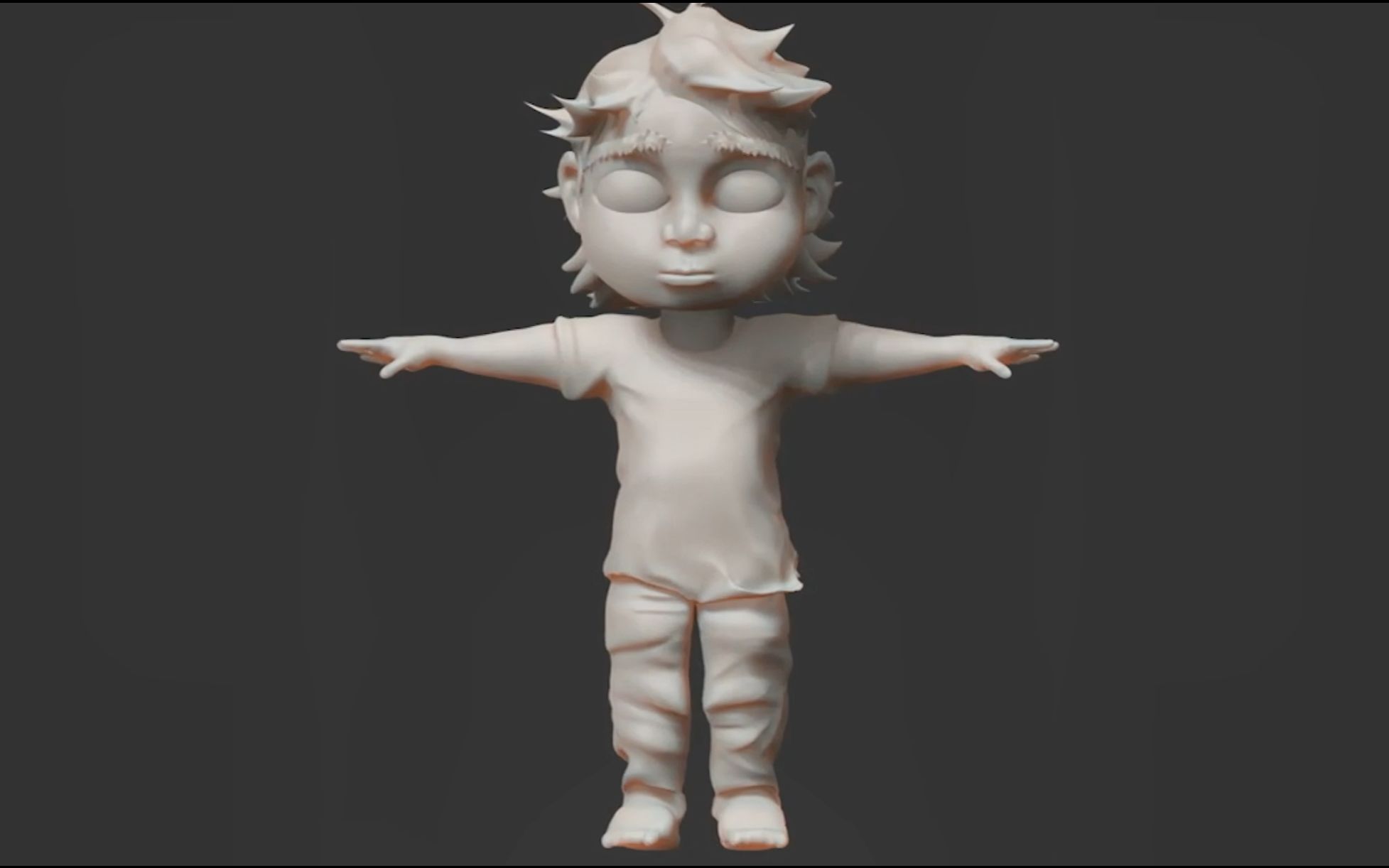 3d建模q版男孩3d模型制作zbrush加速雕刻