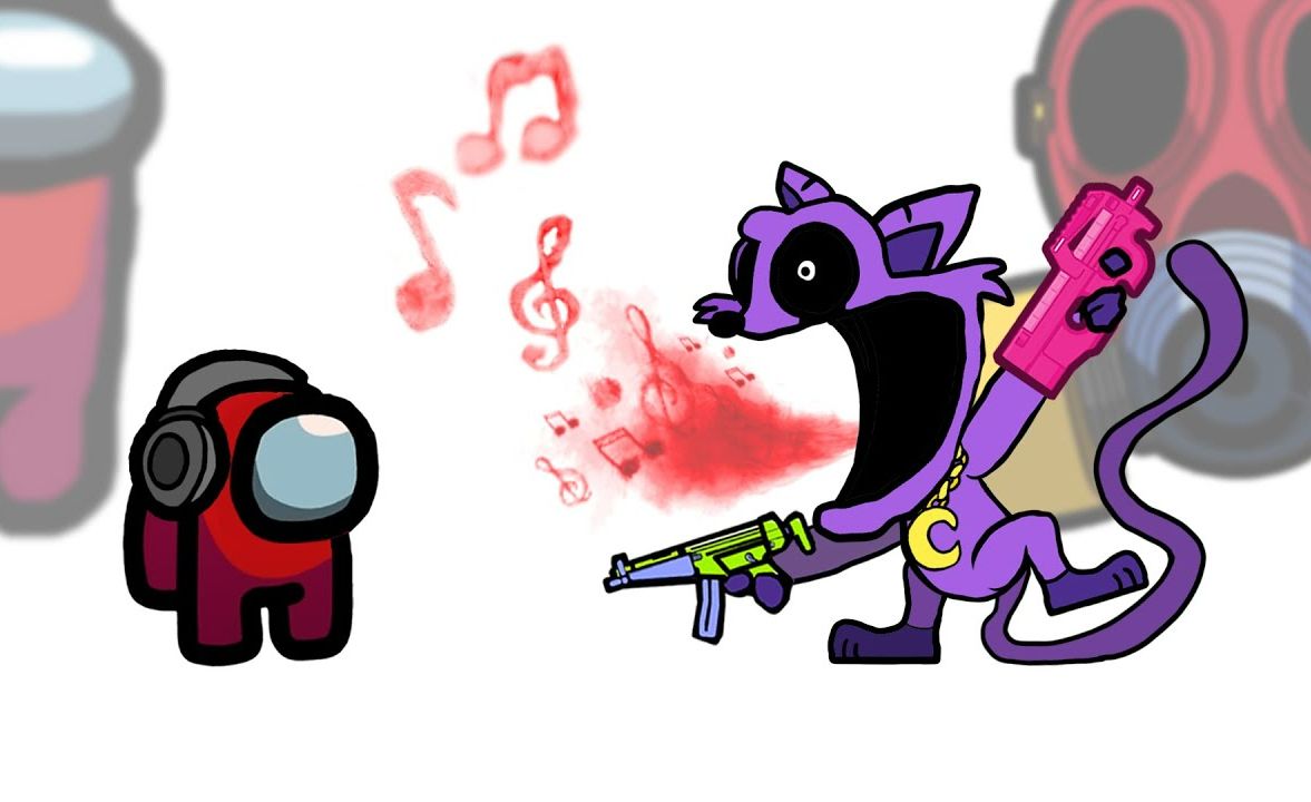 【among us】小红与波比的游戏时间3角色一起开音乐会!