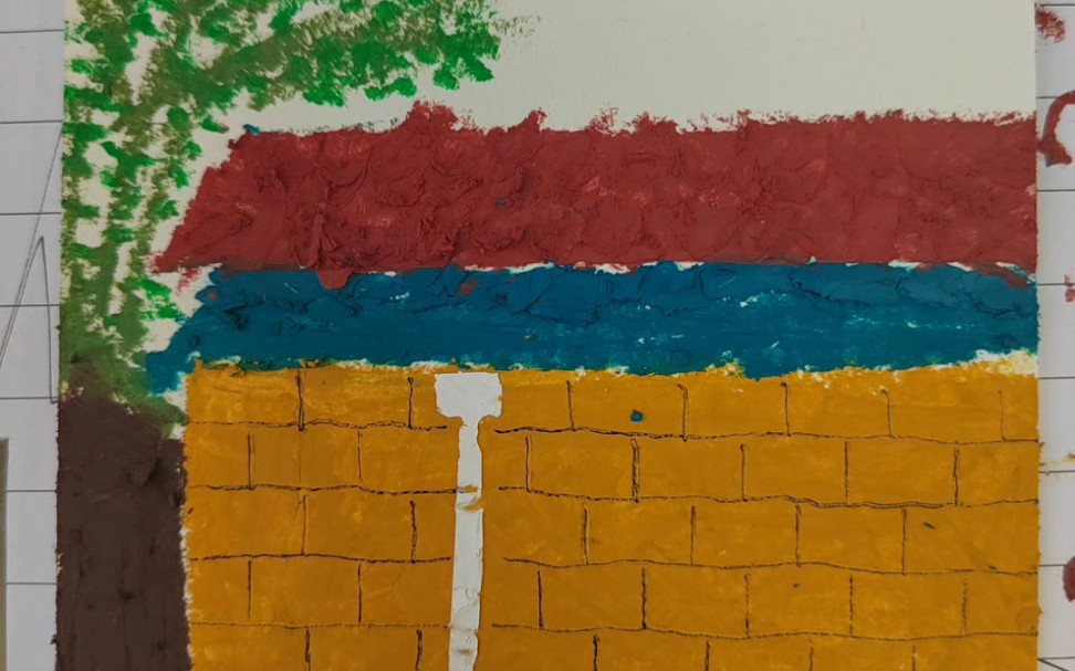 油棒画"有点难的窗外"