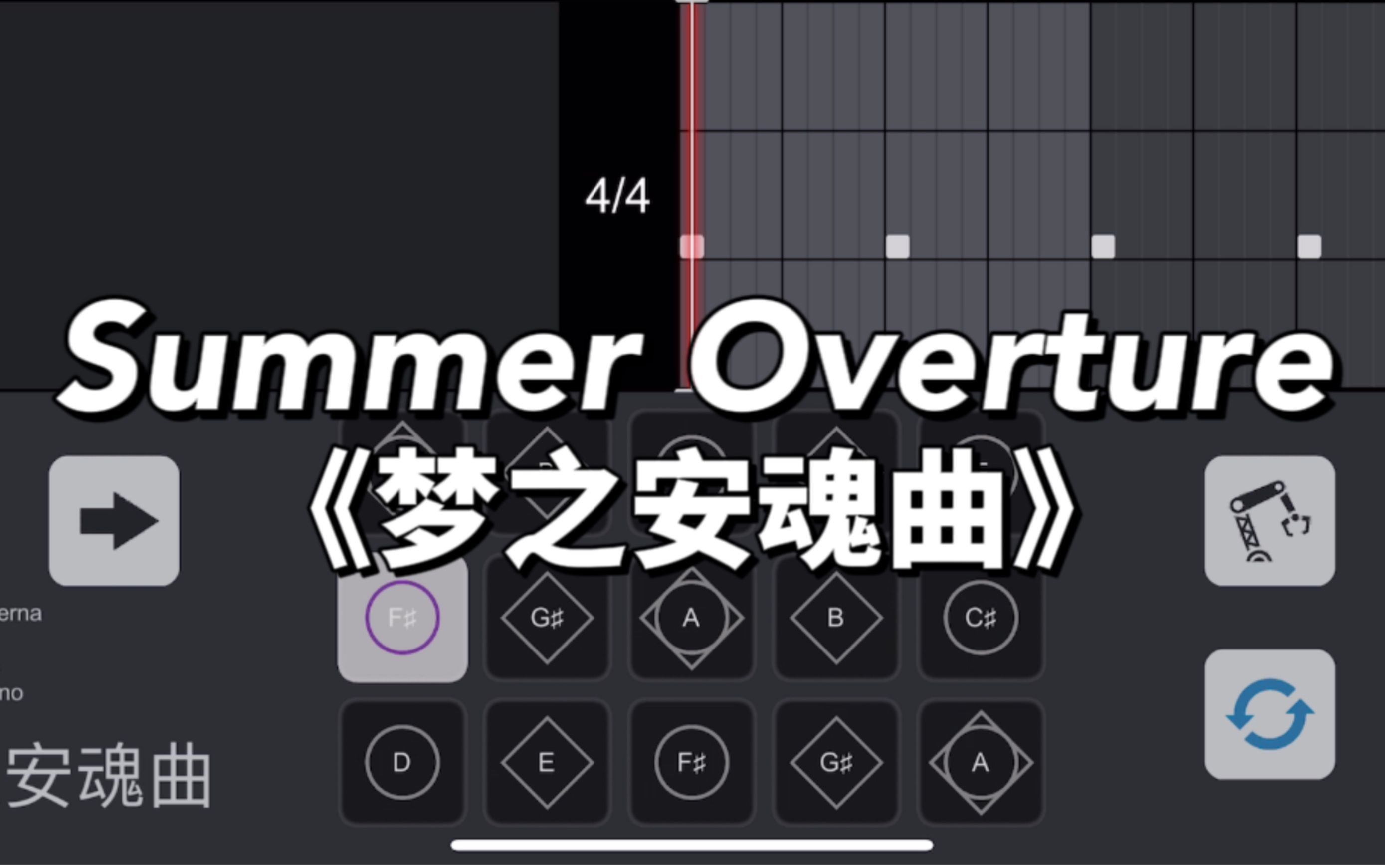 [图]【电影】Summer Overture 梦之安魂曲 - Main theme form Requiem for a Gream｜光遇sky studio琴谱