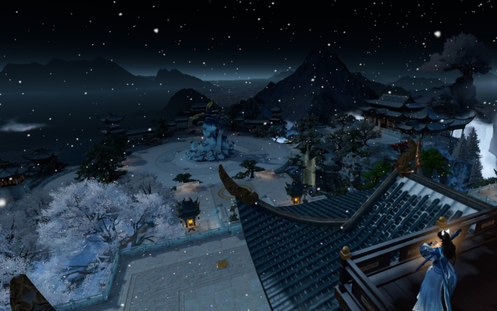 【逆水寒手游】白帝城风雪白噪音&背景纯音乐(自留助眠用)