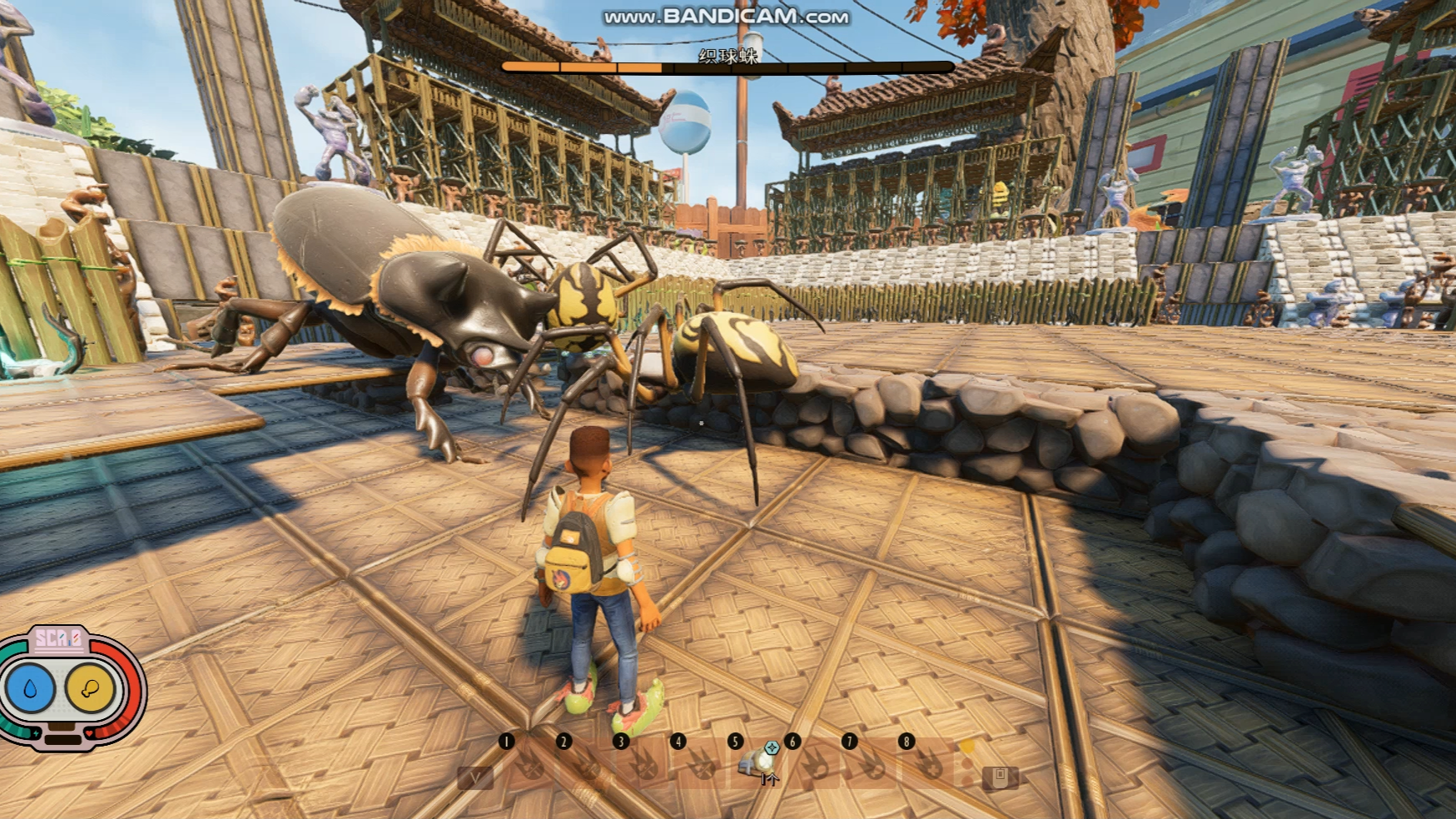 【禁闭求生】斗兽场系列第110期|黑牛甲虫对战3只织球蛛