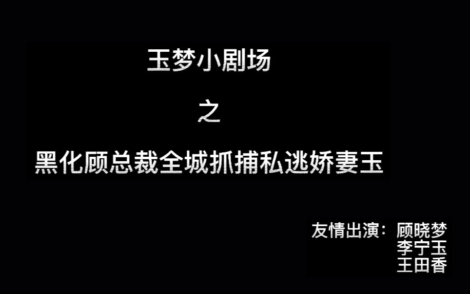 【黑化梦全城抓捕私逃娇妻玉】她逃 她追 她插翅难飞哔哩哔哩bilibili