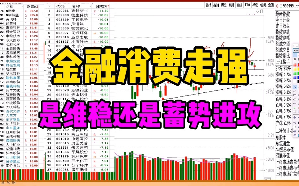 金融三剑客走强,食品酿酒大消费助攻,是维稳还是蓄势进攻?哔哩哔哩bilibili