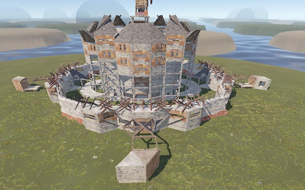 【腐蚀rust】 2x1外扩炮楼设计,分散储蓄,分离炮眼层,适合6人以上团队