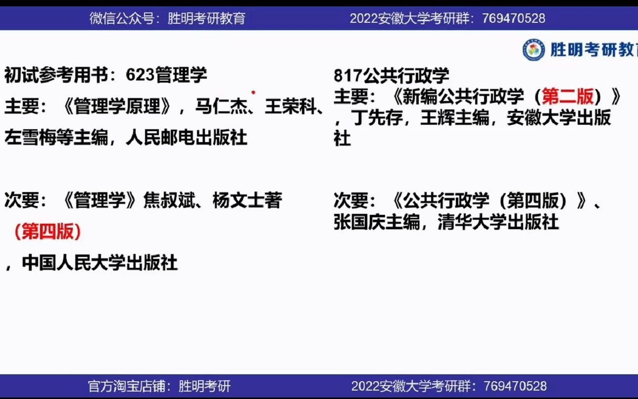 [图]安徽大学623管理学+817公共行政学专业课划重点讲座