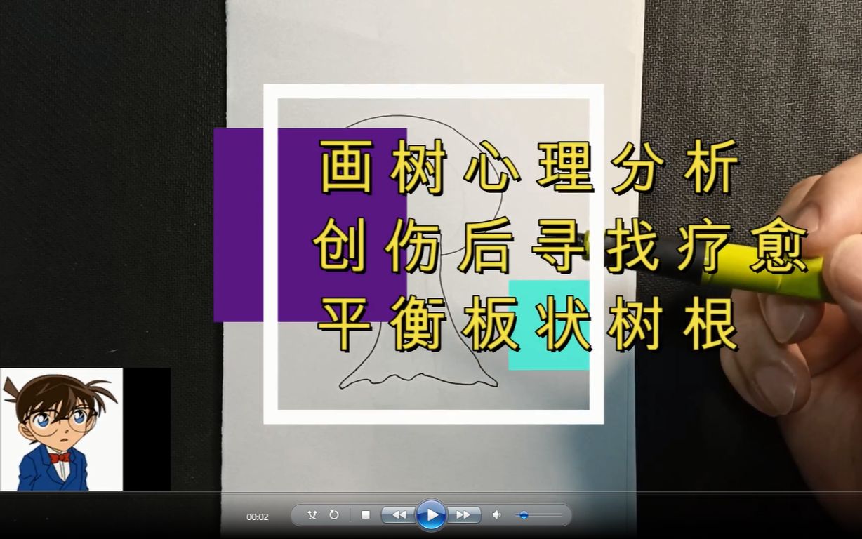 13年经验心理咨询师讲绘画心理测试创伤后的自我疗愈,板状树根哔哩哔哩bilibili