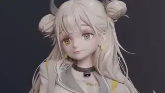 哇！blender做角色模型这么强的嘛！超卡哇伊二次元日系风格化角色模型《少女哞哞》雕刻上色渲染制作全流程教学，简介有200优惠券领取哟~