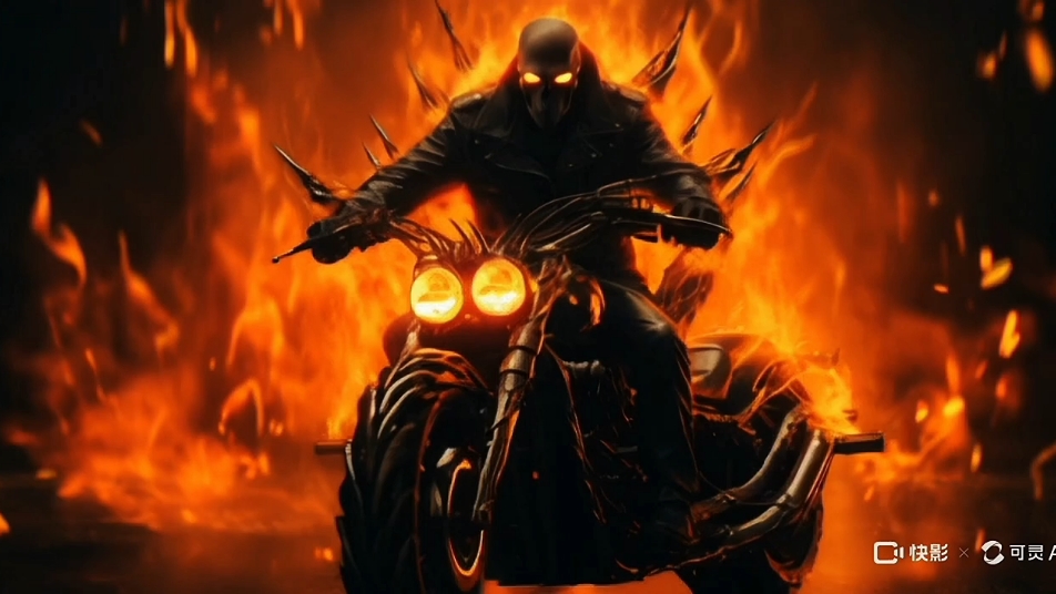 ai画恶灵骑士地狱骑士机车