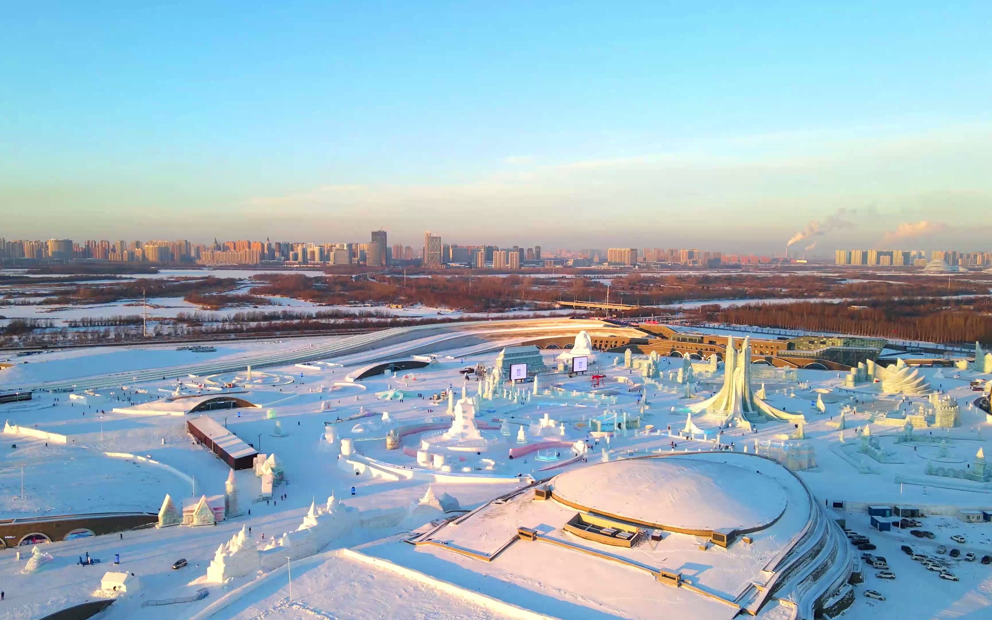 第24届哈尔滨冰雪大世界空中鸟瞰