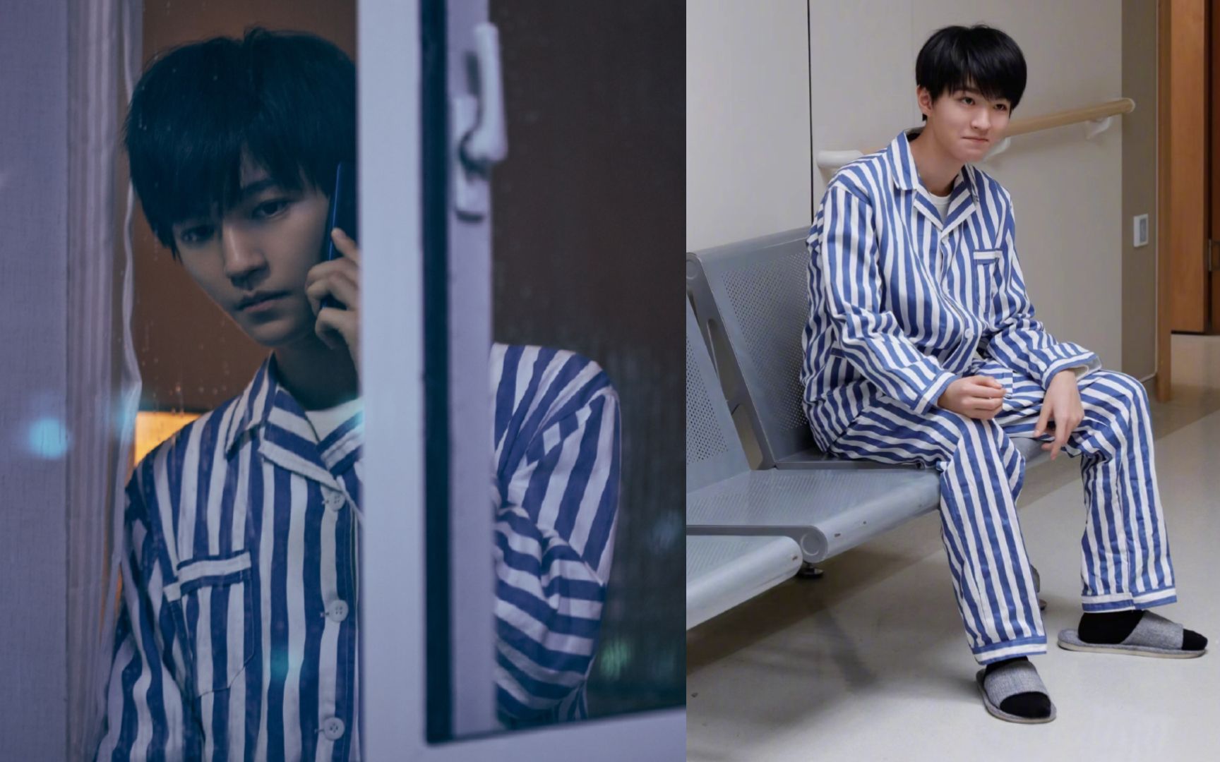 王俊凯微博晒庄文杰病号服ootd 剧透"后面会考"