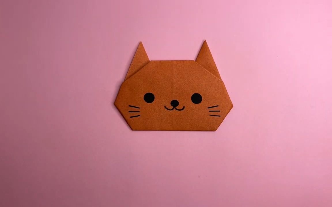 小猫头折纸步骤图片