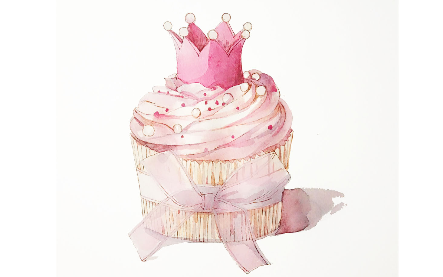 生日蛋糕水粉画图片