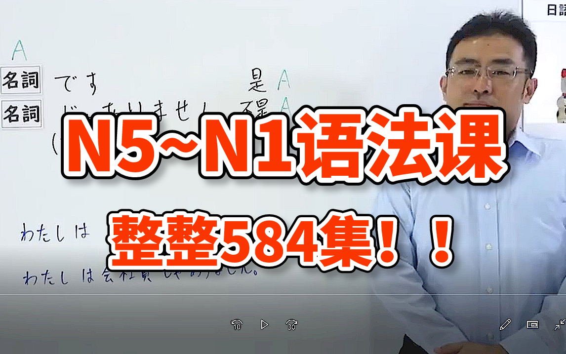 [图]【日语学习】B站最全的日语课程！出口仁的N1~N5语法课！附带日语学习资料