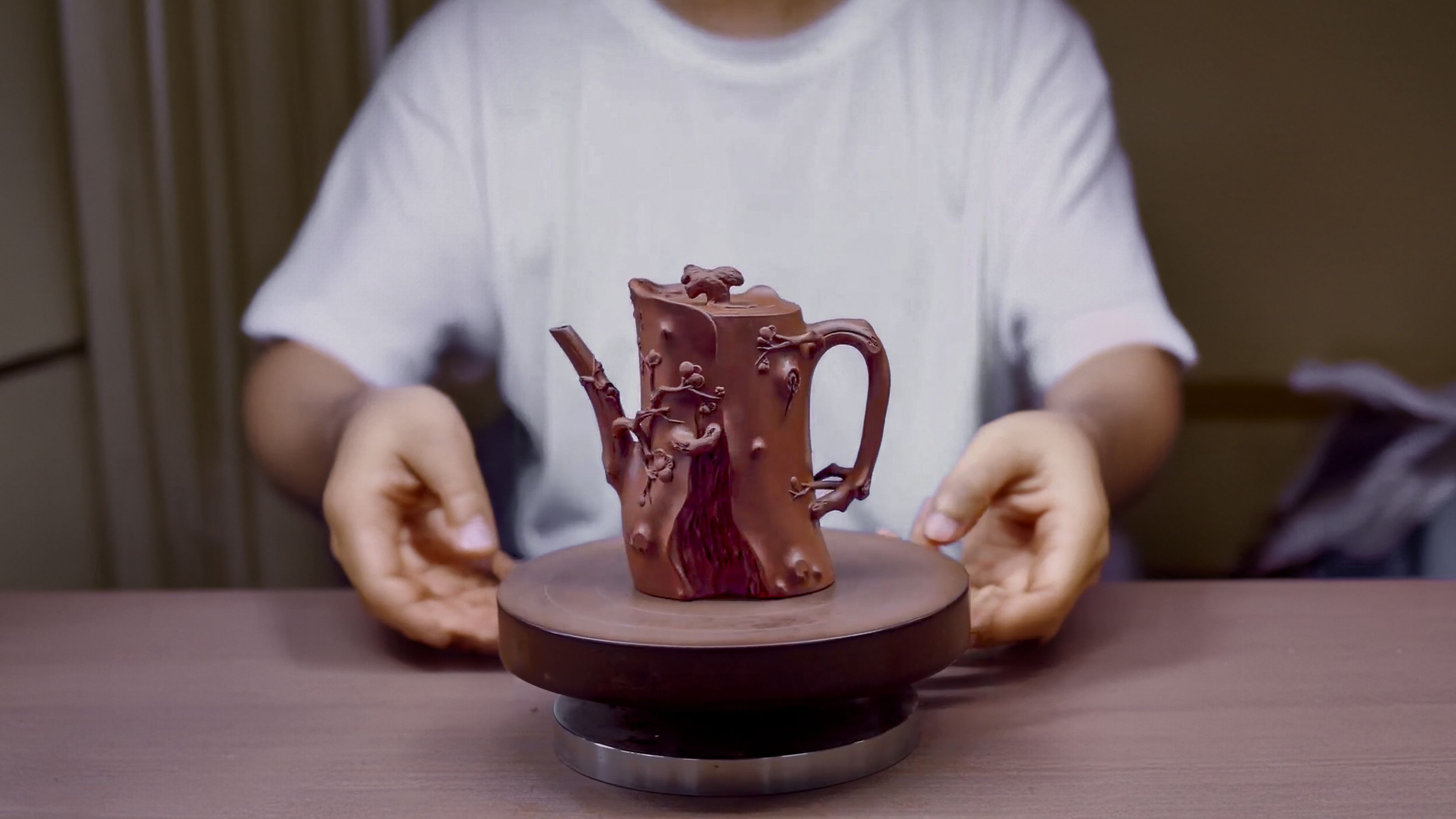 花器紫砂壶的制作过程,简直太艺术啦!